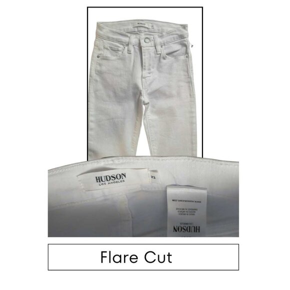 Hudson Jeans White Flare Denim Size 23 - Picture 2 of 3